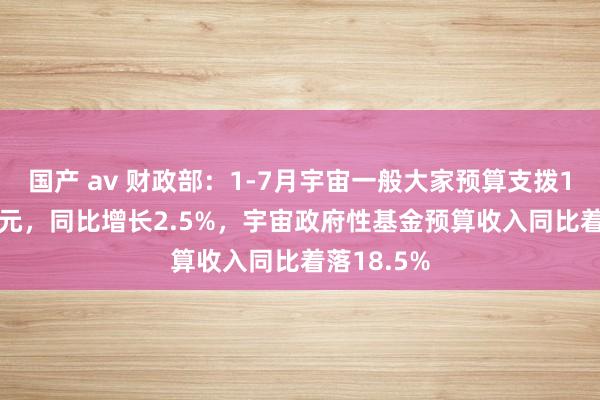 国产 av 财政部：1-7月宇宙一般大家预算支拨155463亿元，同比增长2.5%，宇宙政府性基金预算收入同比着落18.5%