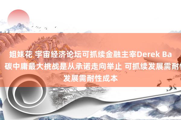 姐妹花 宇宙经济论坛可抓续金融主宰Derek Baraldi：碳中庸最大挑战是从承诺走向举止 可抓续发展需耐性成本